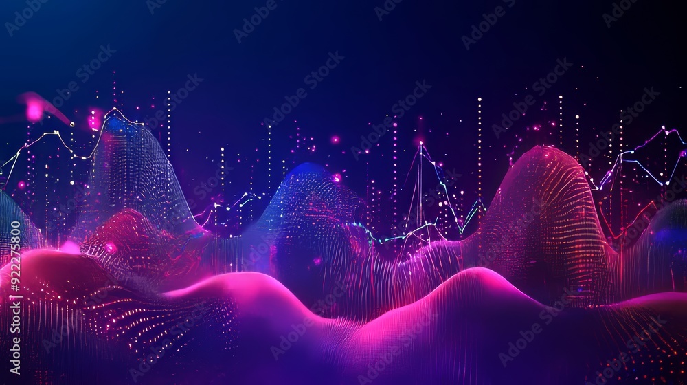 Poster this is an abstract digital data background that can be used to describe network capabilities, techn