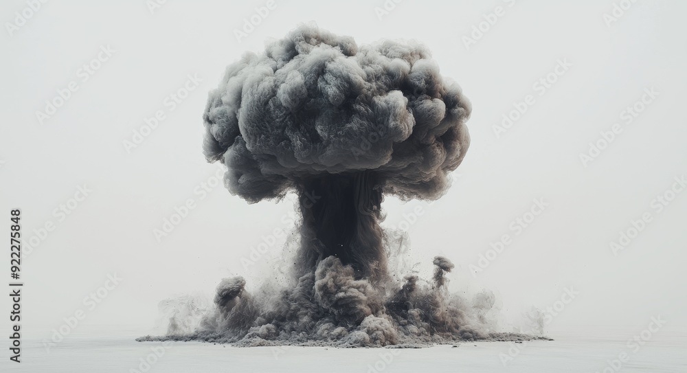 Poster ashes exploding on a transparent background - stock photo