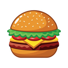hamburger isolated vector template illustration