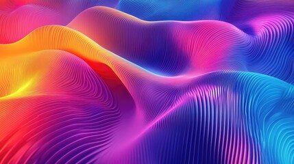 Obraz premium Mesmerizing 3D colorful background with vibrant gradients and geometric patterns, perfect for creative projects