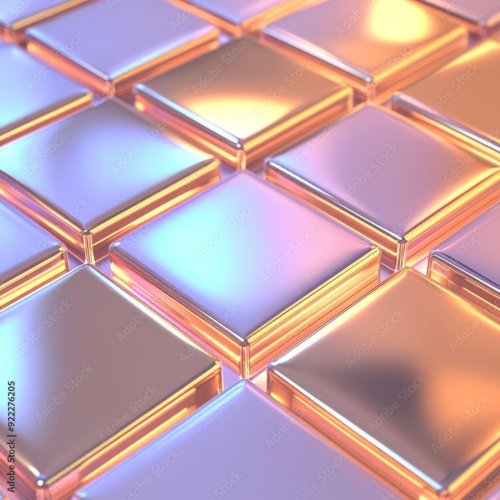 Poster futuristic abstract technology grid a digital wireframe in striking metallic hues for innovative vis