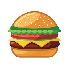 hamburger isolated vector template illustration