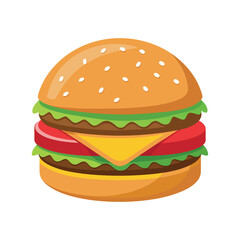 hamburger isolated vector template illustration