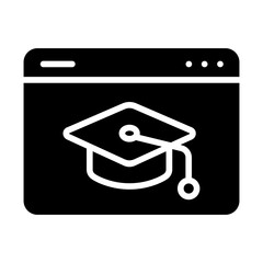 web education glyph icon