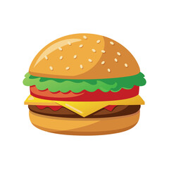 hamburger isolated vector template illustration