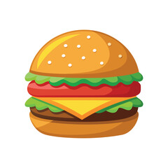 hamburger isolated vector template illustration
