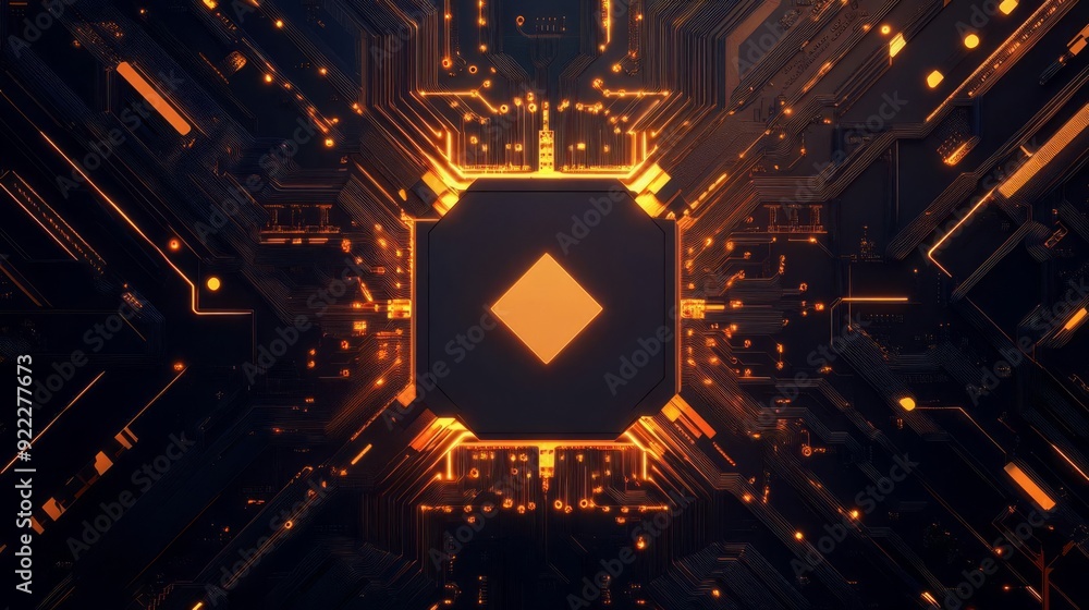 Poster futuristic circuitry a scifi digital art exploration of advanced technology and complex patterns in 