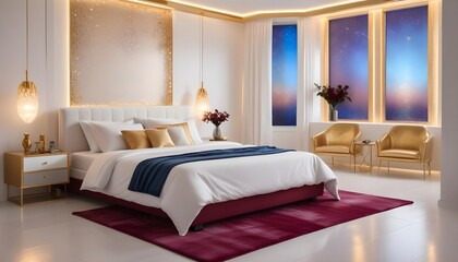 Photo interior modern design room 3d illustration
