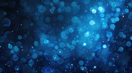 Abstract blue blurry unfocused sparkle glitter blue bokeh background wallpaper with copy space. Blue Christmas glitter design background.