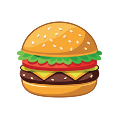 hamburger isolated vector template illustration