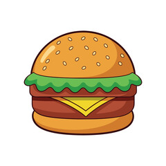 hamburger isolated vector template illustration