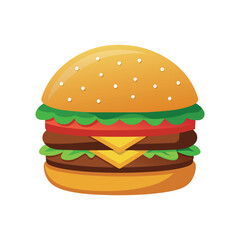 hamburger isolated vector template illustration