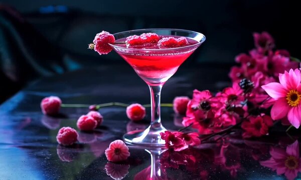 cocktail a glass on background