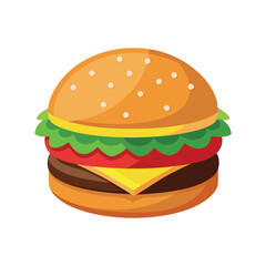 hamburger isolated vector template illustration