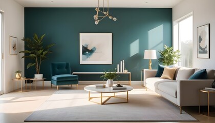 Photo interior modern design room 3d illustration