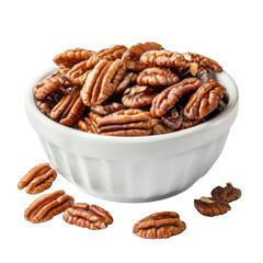 Obraz premium A Bowl of Pecans with Some Scattered Around