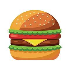 hamburger isolated vector template illustration