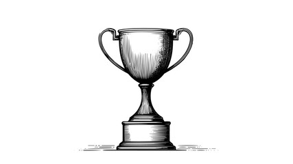 winning cup hand drawn illustration vector