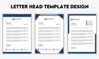 Minimalist concept business style letterhead template design. Professional & modern letterhead template design with geometric shapes.