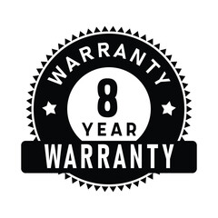 8 Year Warranty | Warranty | Icon | Vector