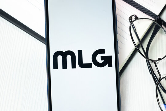 New York, USA - 10 August 2024: MLG Logo on Phone Screen, Company Icon on Display