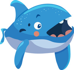 Whale. Cute whale illustration. Vector illustration