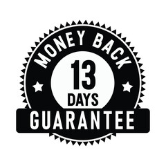 13 Days Money Back Guarantee | Money Back | Icon | Vector