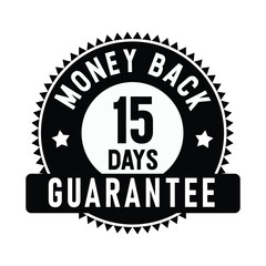 15 Days Money Back Guarantee | Money Back | Icon | Vector