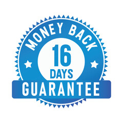 16 Days Money Back Guarantee | Money Back | Icon | Vector