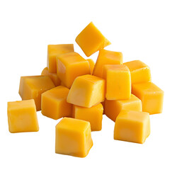 Mango Cubes with Rich Color and Texture