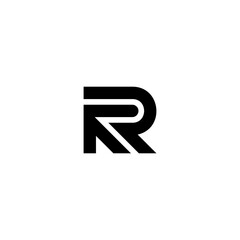 Letter R initial monogram with arrow symbol logo design vector