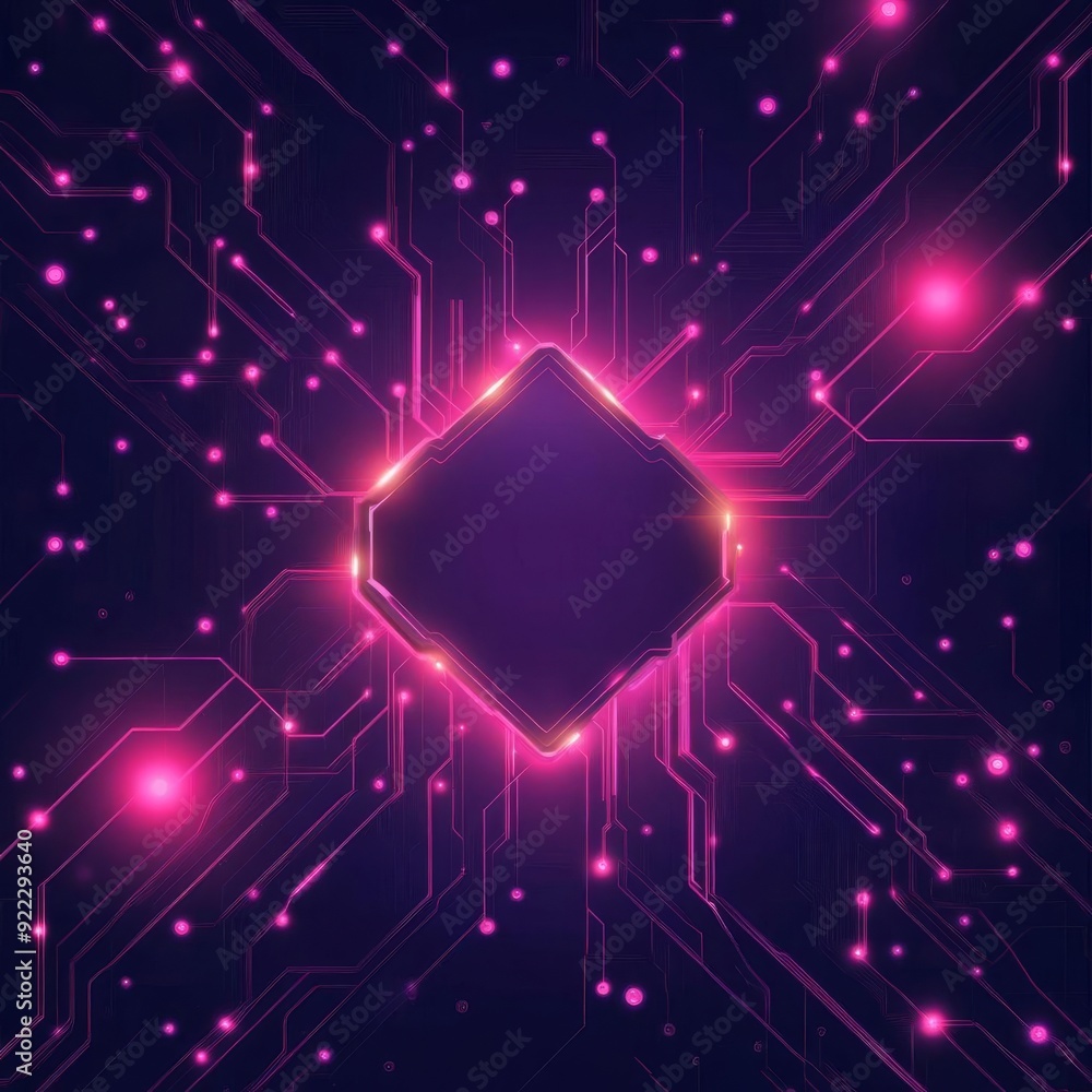 Poster vibrant techno digital art captivating circuit patterns for a hightech background experience