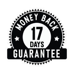 17 Days Money Back Guarantee | Money Back | Icon | Vector