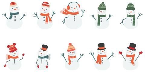 Winter Snowman Illustration