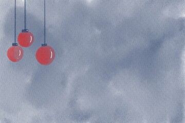 Modern watercolor christmas background