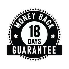 18 Days Money Back Guarantee | Money Back | Icon | Vector