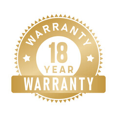18 Year Warranty | Warranty | Icon | Vector