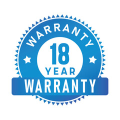 Fototapeta premium 18 Year Warranty | Warranty | Icon | Vector