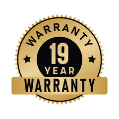 19 Year Warranty | Warranty | Icon | Vector