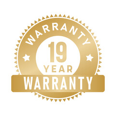 19 Year Warranty | Warranty | Icon | Vector