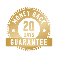 20 Days Money Back Guarantee | Money Back | Icon | Vector