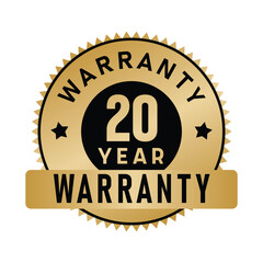 20 Year Warranty | Warranty | Icon | Vector