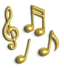 golden music note