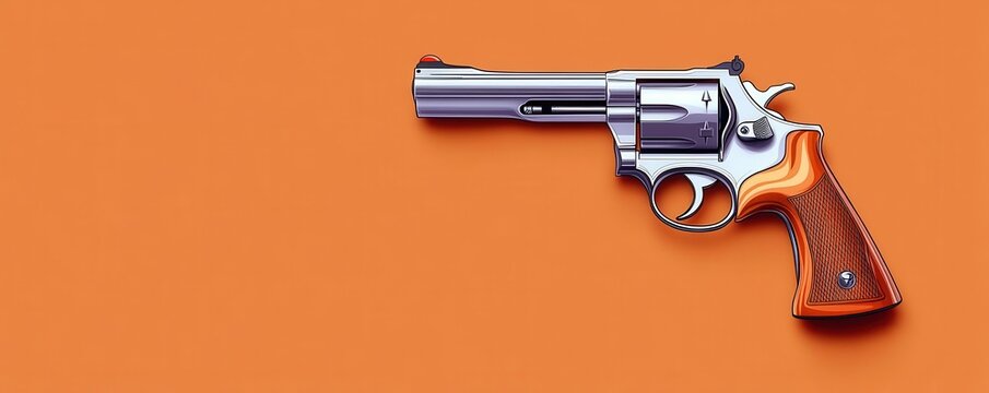 recommend clip art: Concealed weapon flat design, top view, high-stakes event theme, cartoon drawing, complementary color scheme