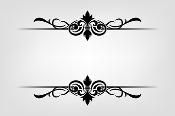 Classic Vintage Baroque Victorian Frames Separator Elements Classic Wedding Invitation