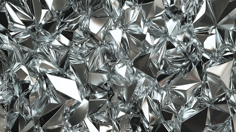 Aufkleber shiny reflective surface showcasing intricate diamond-like shapes in a geometric pattern