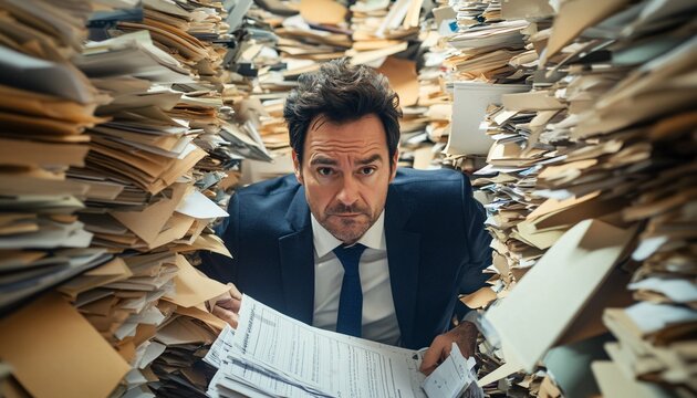 A Business Executive Under Pressure Navigating the Strain Overworked