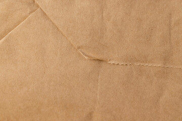 old paper bag for goods made of recycled paper