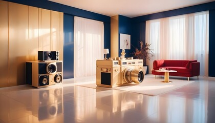 Photo interior modern design room 3d illustration