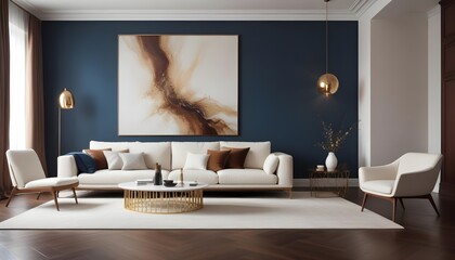 Photo interior modern design room 3d illustration